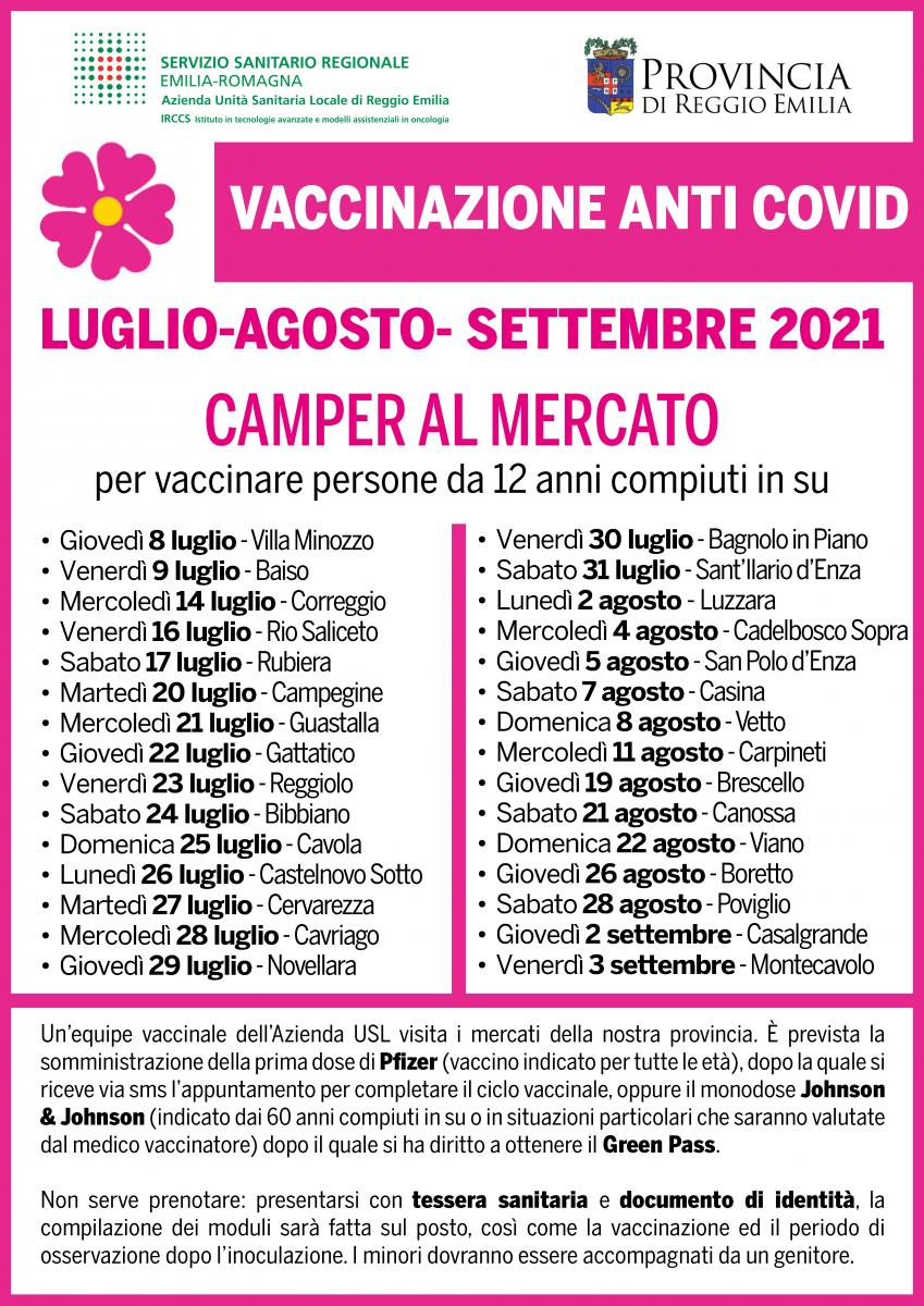 Locandina appuntamenti al mercato